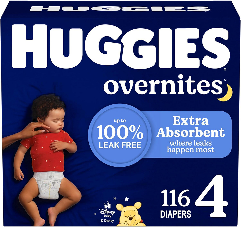 Diapers, Overnites - Size 4  (22-37 lbs) - 116  Count - Up to 12 Hours of Nighttime Leak Protection  Richmond - photo 1