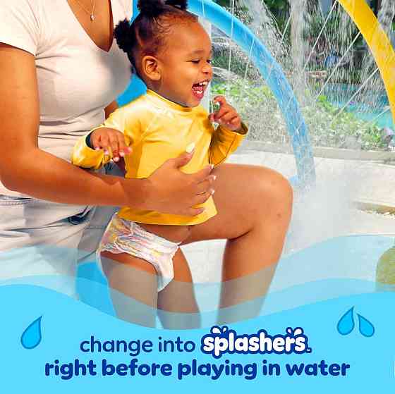 Pampers Swim Diapers - Splashers - Size 4, 18 Count, Gap-Free Disposable Baby Swimming Pants Richmond