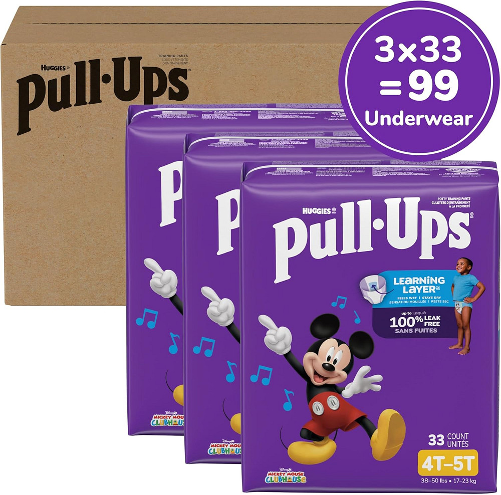 Pull-Ups Boys' Potty Training Pants, Size 4T-5T Training Underwear (38-50 lbs), 99 Count Richmond - photo 2