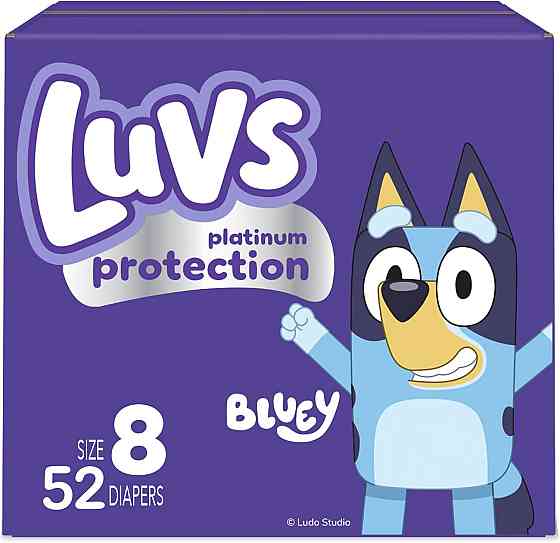 Luvs Platinum Protection Baby Diapers, Size 8, 52 Count