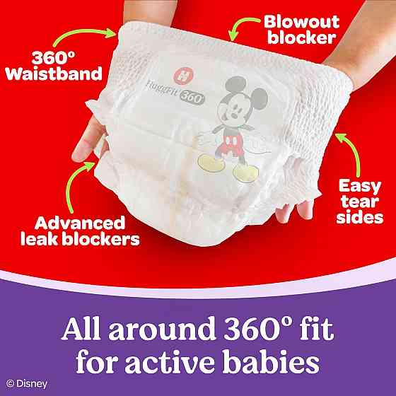 Huggies Size 5 Baby Diapers, Little Movers HuggFit 360° Baby Diapers with 360° Waistband, Size 5 (27 Richmond
