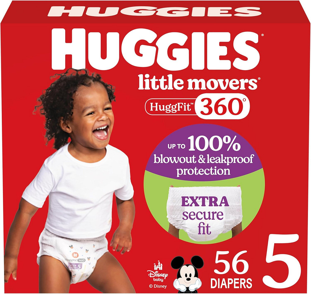 Huggies Size 5 Baby Diapers, Little Movers HuggFit 360° Baby Diapers with 360° Waistband, Size 5 (27 Richmond - photo 1