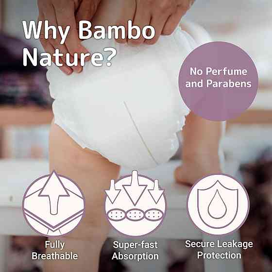 Bambo Nature Hypoallergenic Baby Diapers, Eco-Labelled Sustainable Diapers, Enhanced Leakage Protect Richmond