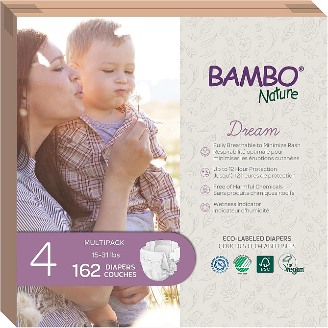 Bambo Nature Hypoallergenic Baby Diapers, Eco-Labelled Sustainable Diapers, Enhanced Leakage Protect Richmond - photo 1