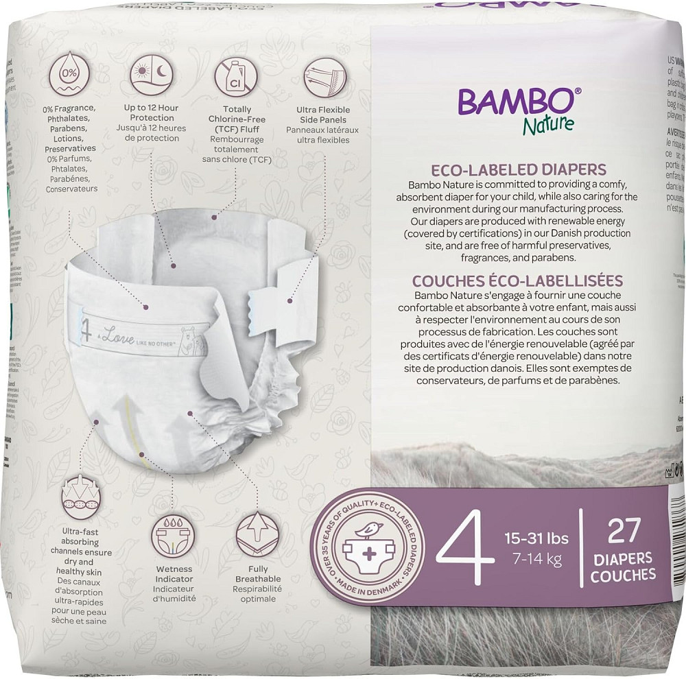 Bambo Nature Hypoallergenic Baby Diapers, Eco-Labelled Sustainable Diapers, Enhanced Leakage Protect Richmond - photo 9