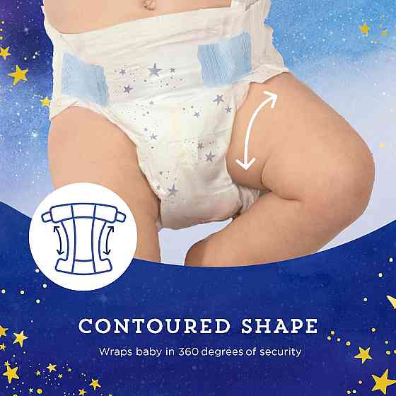 Amazon Brand - Mama Bear Overnight Baby Diapers with Leak Protection and Skin Protection, Fragrance- Richmond