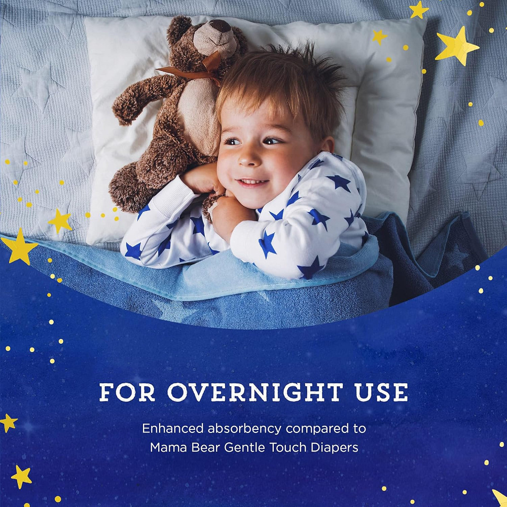 Amazon Brand - Mama Bear Overnight Baby Diapers with Leak Protection and Skin Protection, Fragrance- Richmond - photo 7
