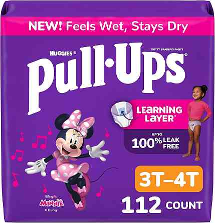 Pull-Ups Girls' Potty Training Pants, Size 3T-4T Training Underwear (32-40 lbs), 112 Count Richmond