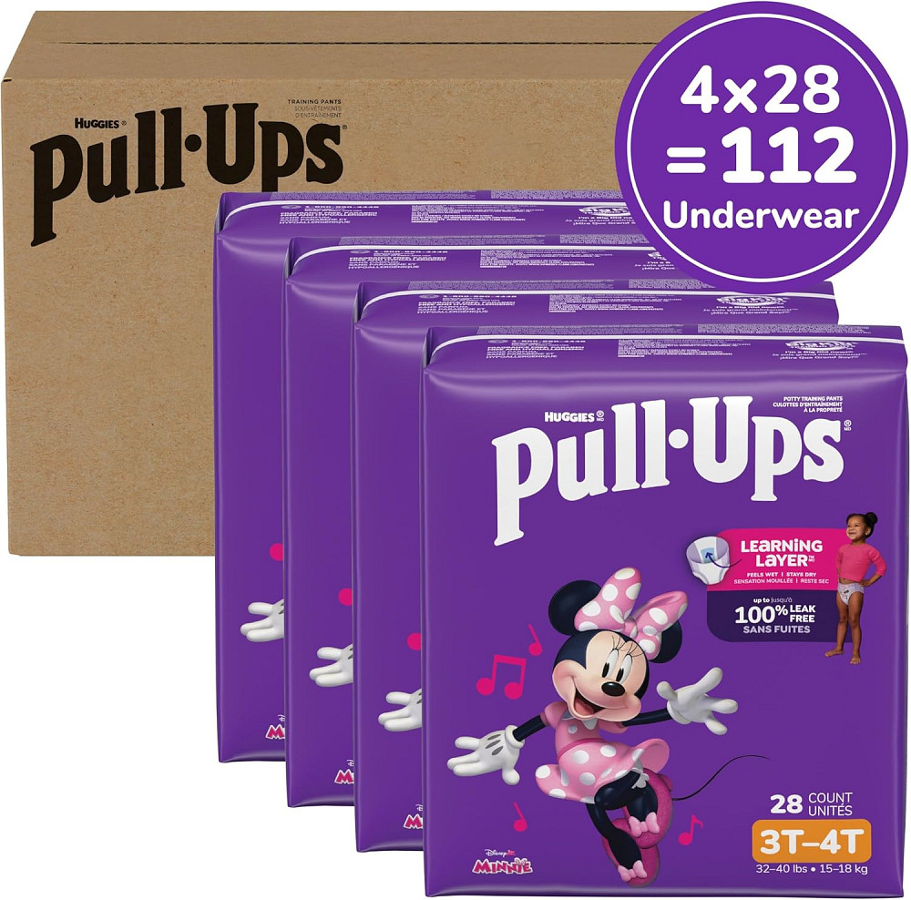 Pull-Ups Girls' Potty Training Pants, Size 3T-4T Training Underwear (32-40 lbs), 112 Count Richmond - photo 2