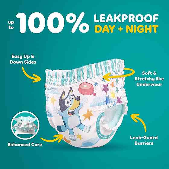 Pampers Training Pants - Easy Ups Boys & Girls Bluey - Size 3T-4T, 116 Count, Children's Potty Under Richmond