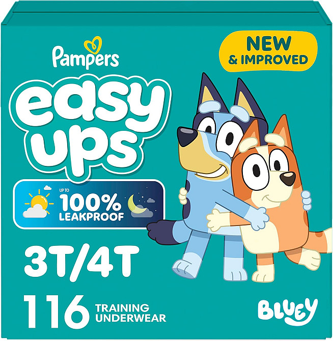 Pampers Training Pants - Easy Ups Boys & Girls Bluey - Size 3T-4T, 116 Count, Children's Potty Under Richmond - photo 1