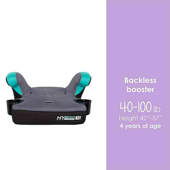 Baby Trend Hybrid SI 3-in-1 Combination Booster Seat, Hoboken Teal – Side-Impact Protection, 3-Stage Richmond