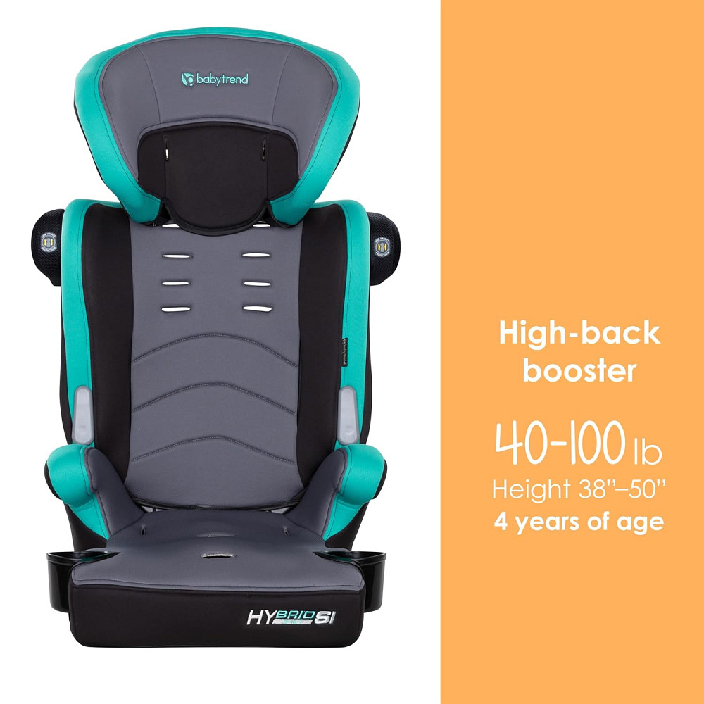Baby Trend Hybrid SI 3-in-1 Combination Booster Seat, Hoboken Teal – Side-Impact Protection, 3-Stage Richmond - photo 5