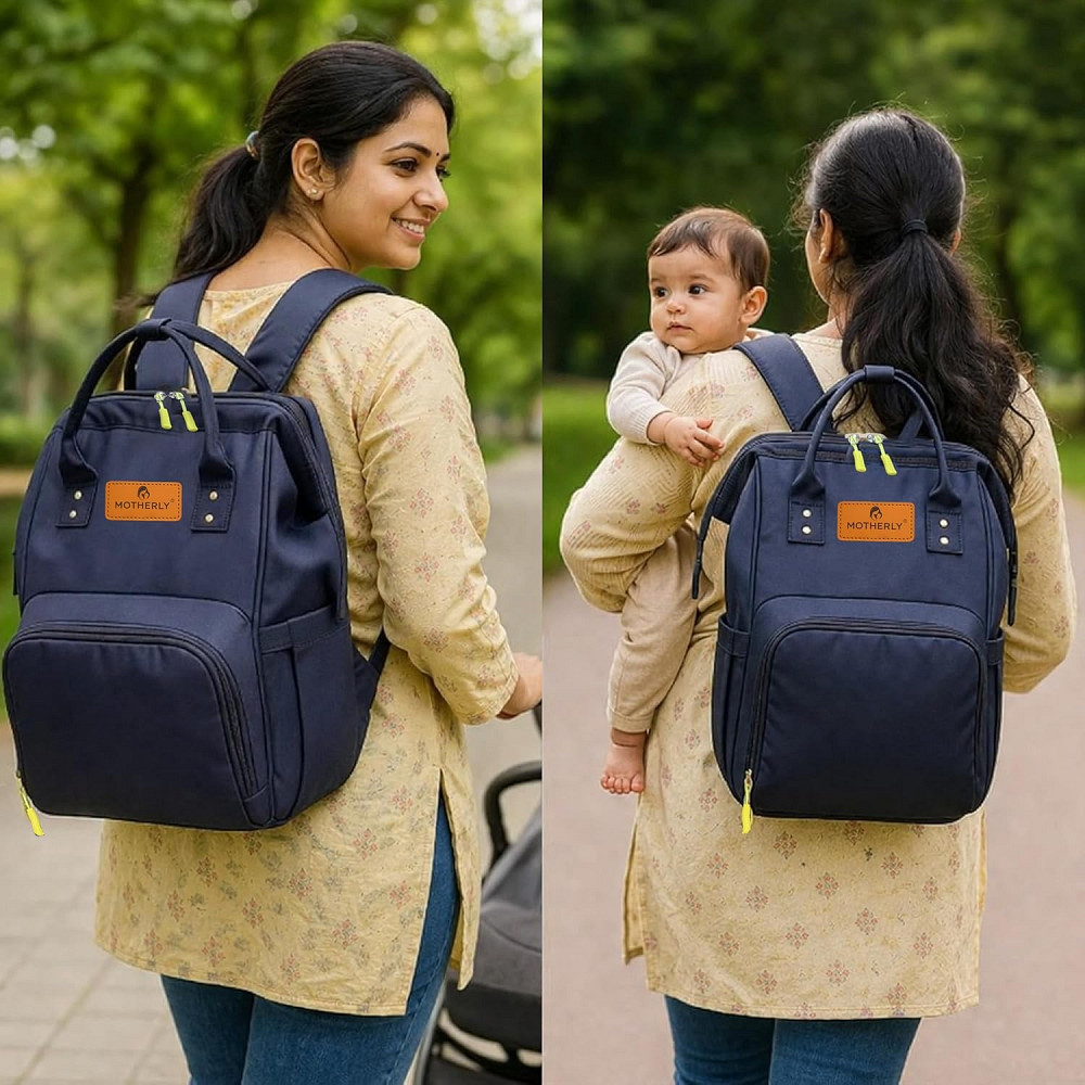 NANKICRAFT Diaper Bag Backpack for Moms, Navy Blue, Water-Resistant Oxford Fabric, 12 Pockets with A Richmond - photo 3