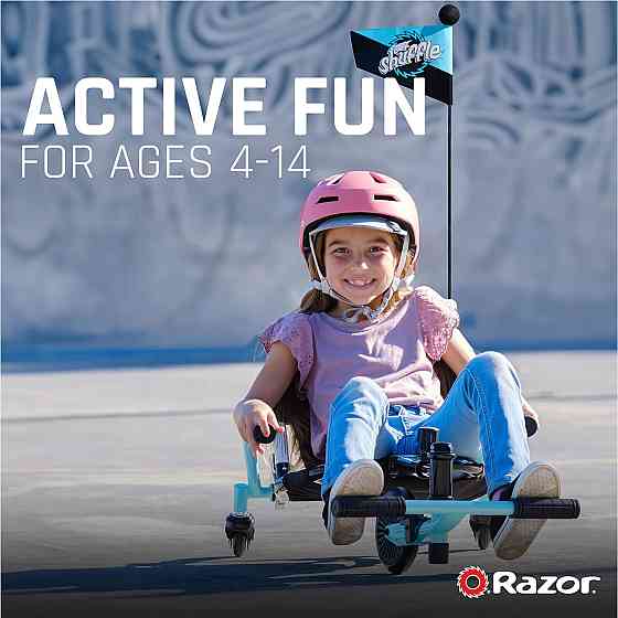 Razor Crazy Cart Shuffle – Kid-Powered Drifting Go-Kart for Ages 4+, Crazy Cart Drift Bar Technology Richmond