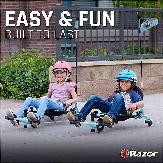 Razor Crazy Cart Shuffle – Kid-Powered Drifting Go-Kart for Ages 4+, Crazy Cart Drift Bar Technology Richmond