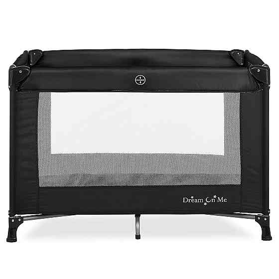Dream On Me Nest Portable Playard in Black with Carrybag an Shoulder Strap, Lightweight, Packable an Richmond