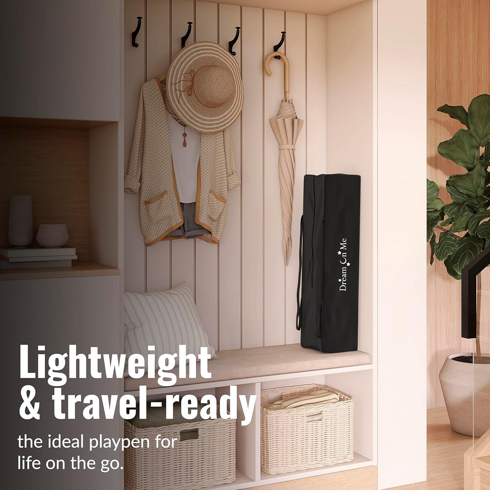 Dream On Me Nest Portable Playard in Black with Carrybag an Shoulder Strap, Lightweight, Packable an Richmond - photo 7