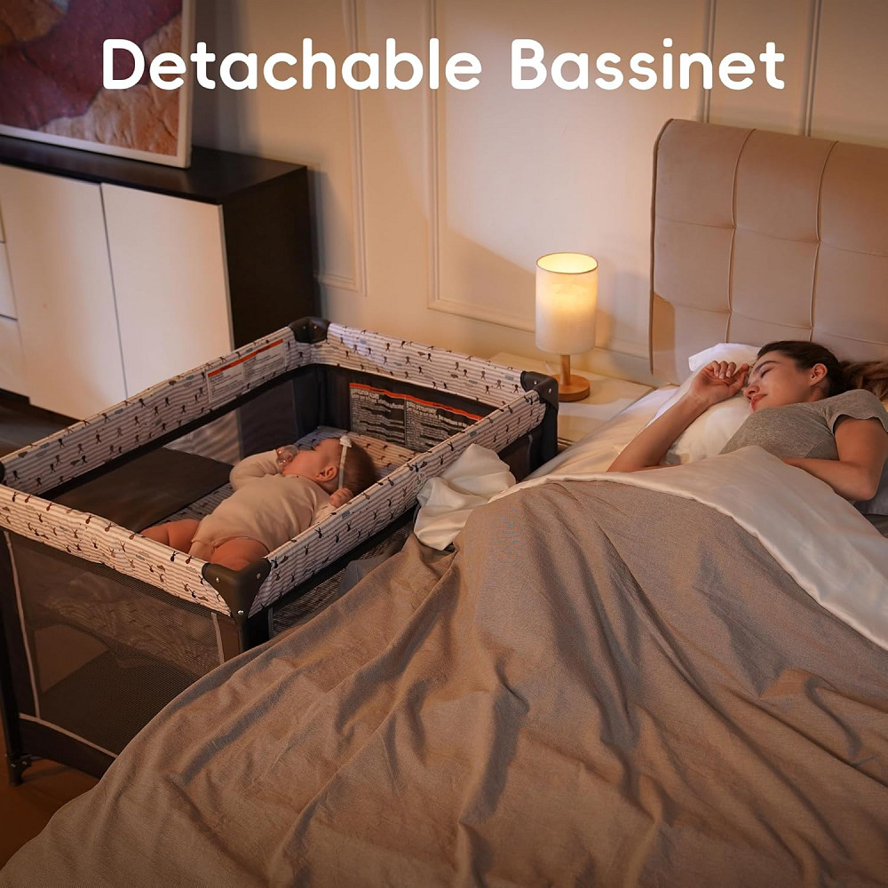 Pamo Babe Pack and Play with Bassinet, Portable Playard for Baby Richmond - photo 7