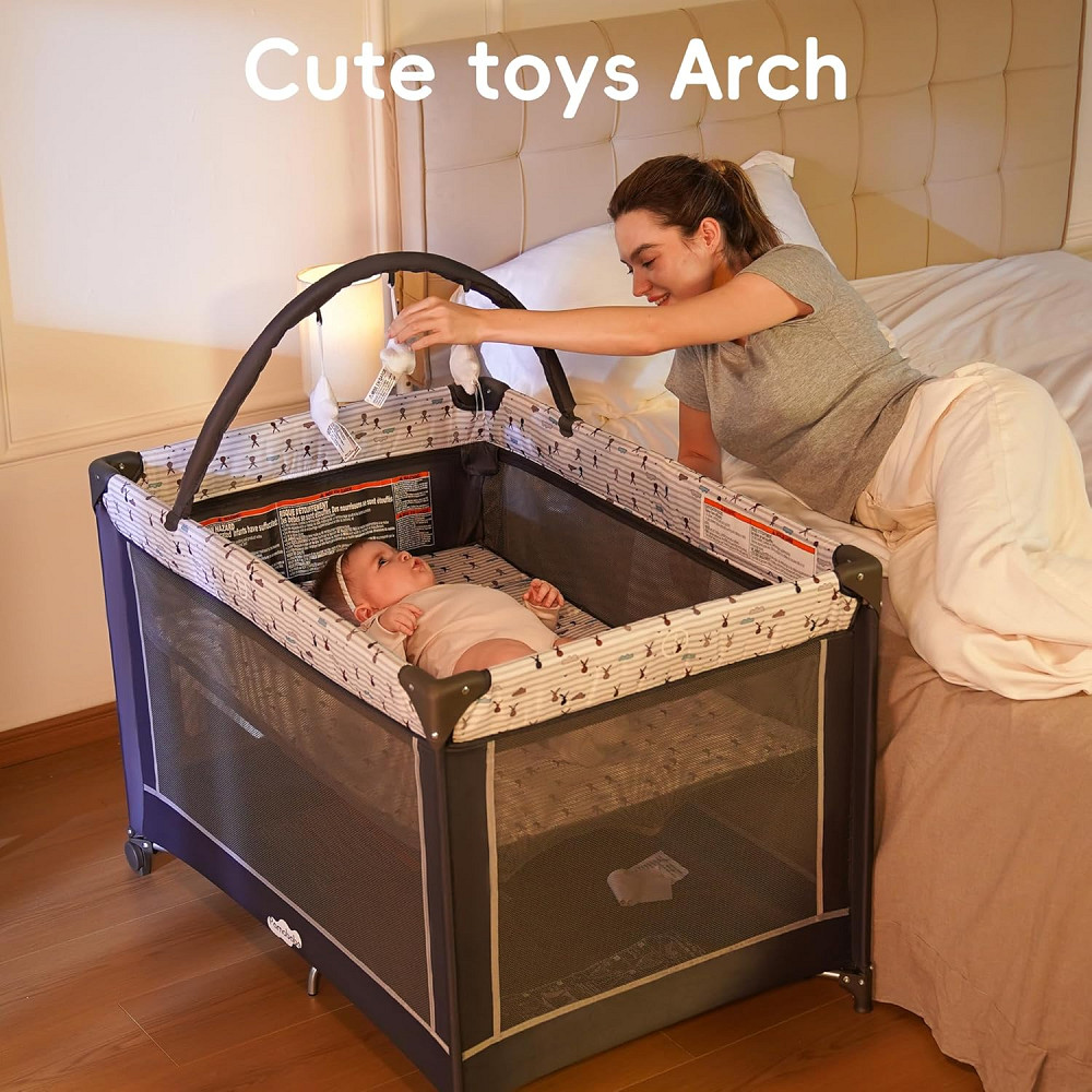 Pamo Babe Pack and Play with Bassinet, Portable Playard for Baby Richmond - photo 8