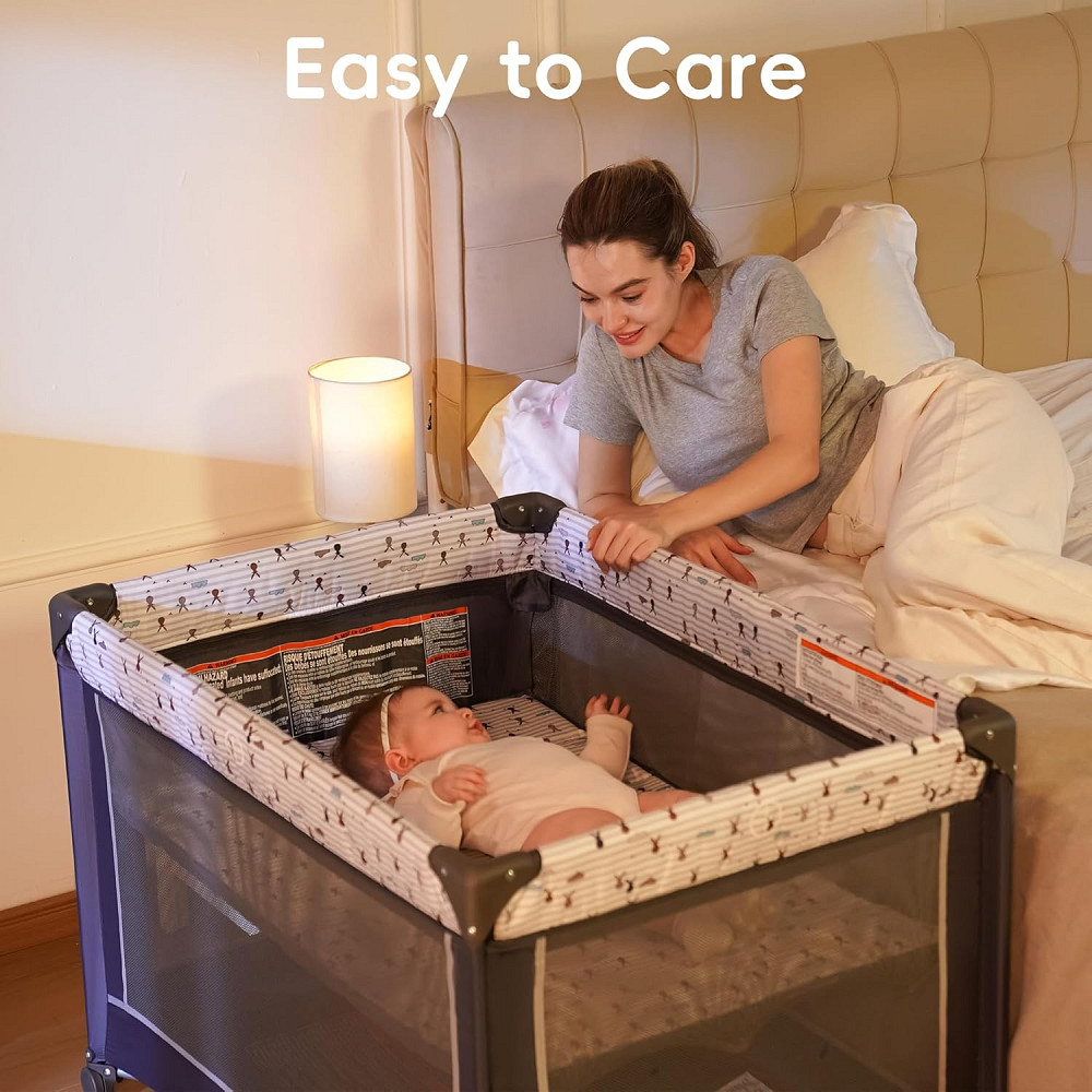 Pamo Babe Pack and Play with Bassinet, Portable Playard for Baby Richmond - photo 4