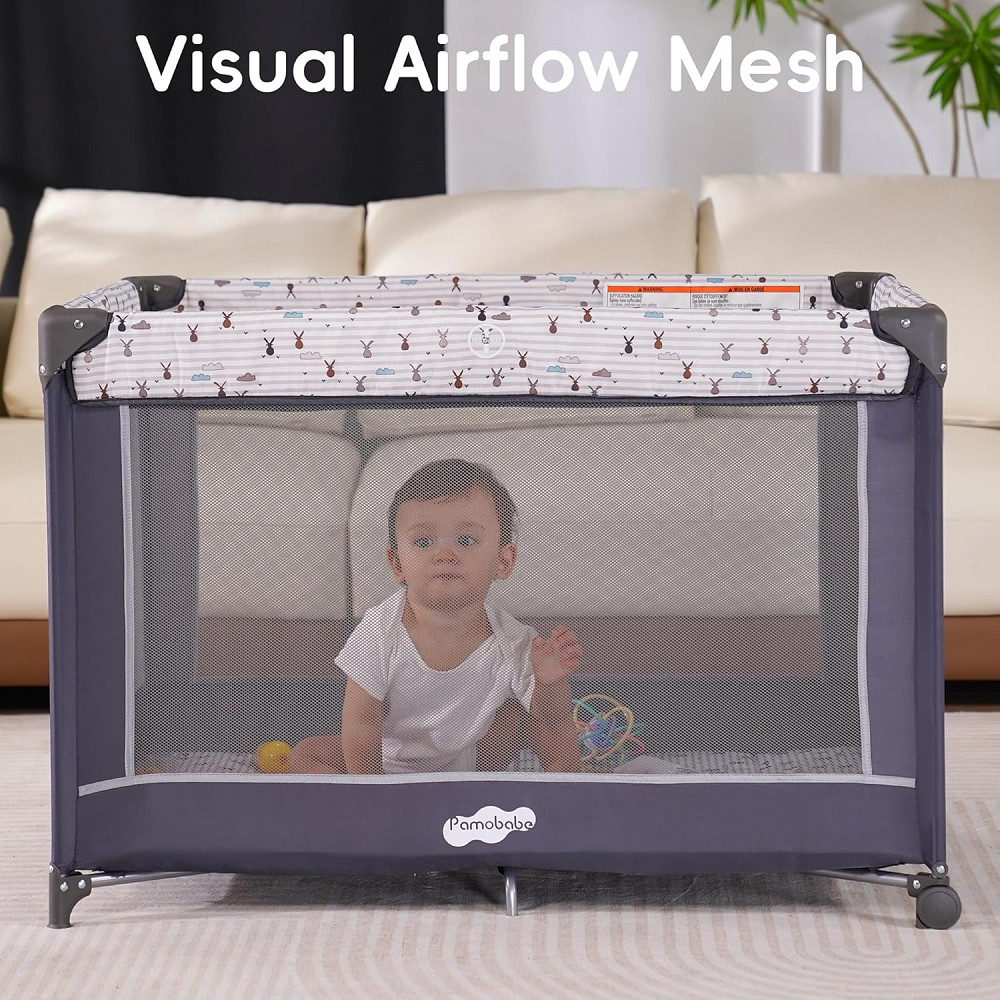 Pamo Babe Pack and Play with Bassinet, Portable Playard for Baby Richmond - photo 5